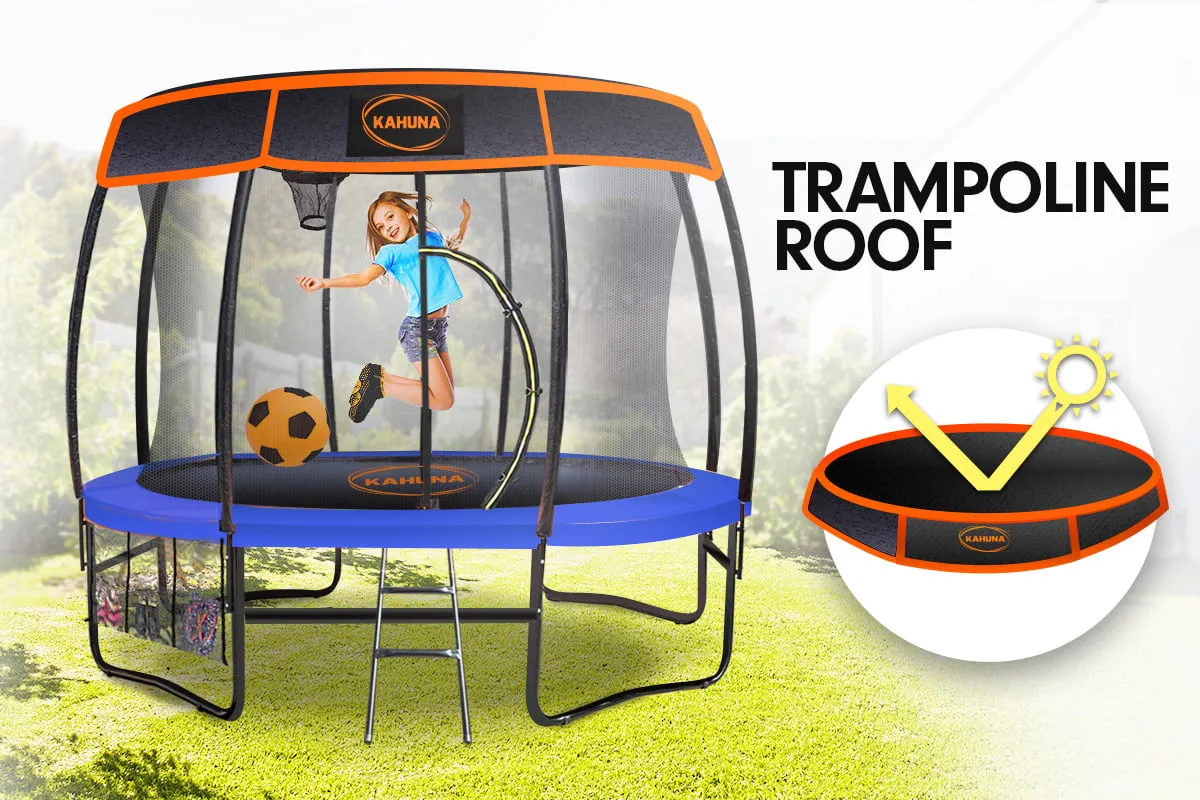 Heavy Duty 16ft Outdoor Trampoline w/ Basketball Hoop Set, Kahuna