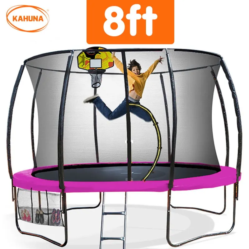 Heavy Duty 8ft Outdoor Trampoline with Basketball Set - Kahuna