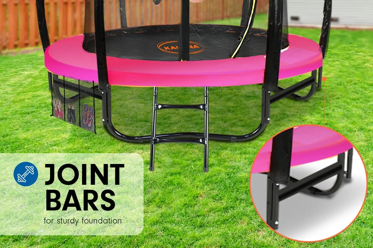 Heavy Duty 8ft Outdoor Trampoline with Basketball Set - Kahuna