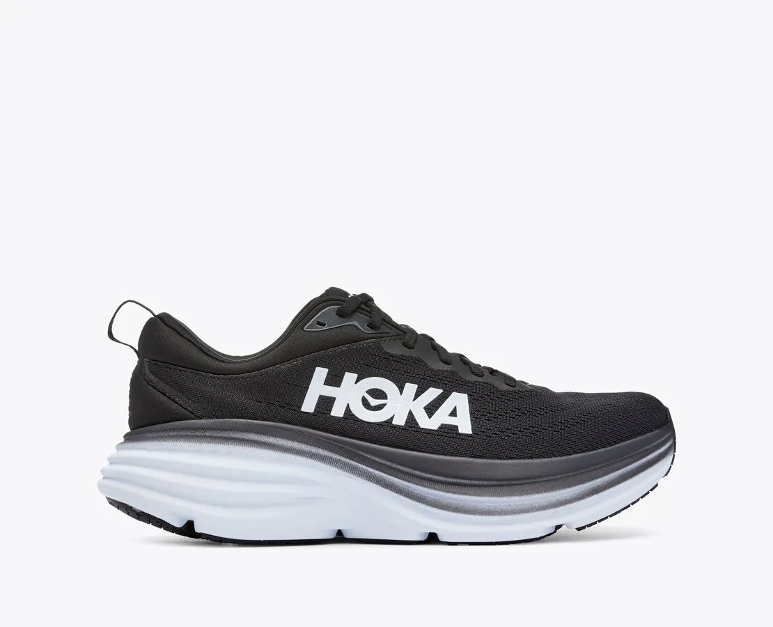 Hoka Bondi 8 Black White Men's