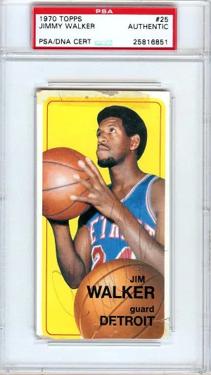 Jimmy Walker Autographed 1970 Topps Card #25 Detroit Pistons PSA/DNA #25816851