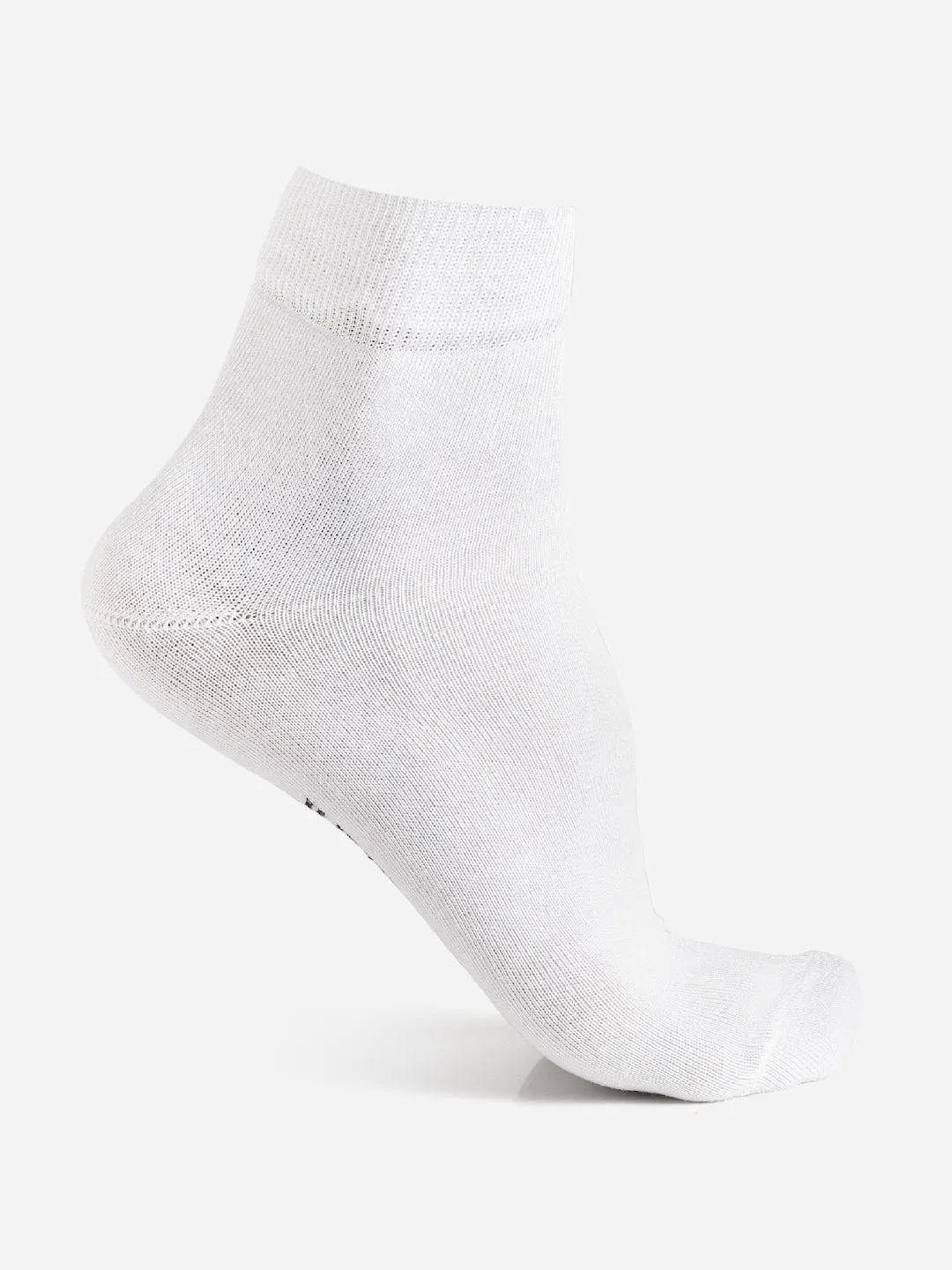 JUMP USA Men Pack Of 3 White bove Ankle-Length Socks