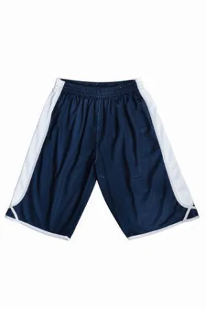 Kids Basketball Shorts - Navy/White