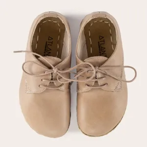 Kid's Tan Barefoot Oxfords