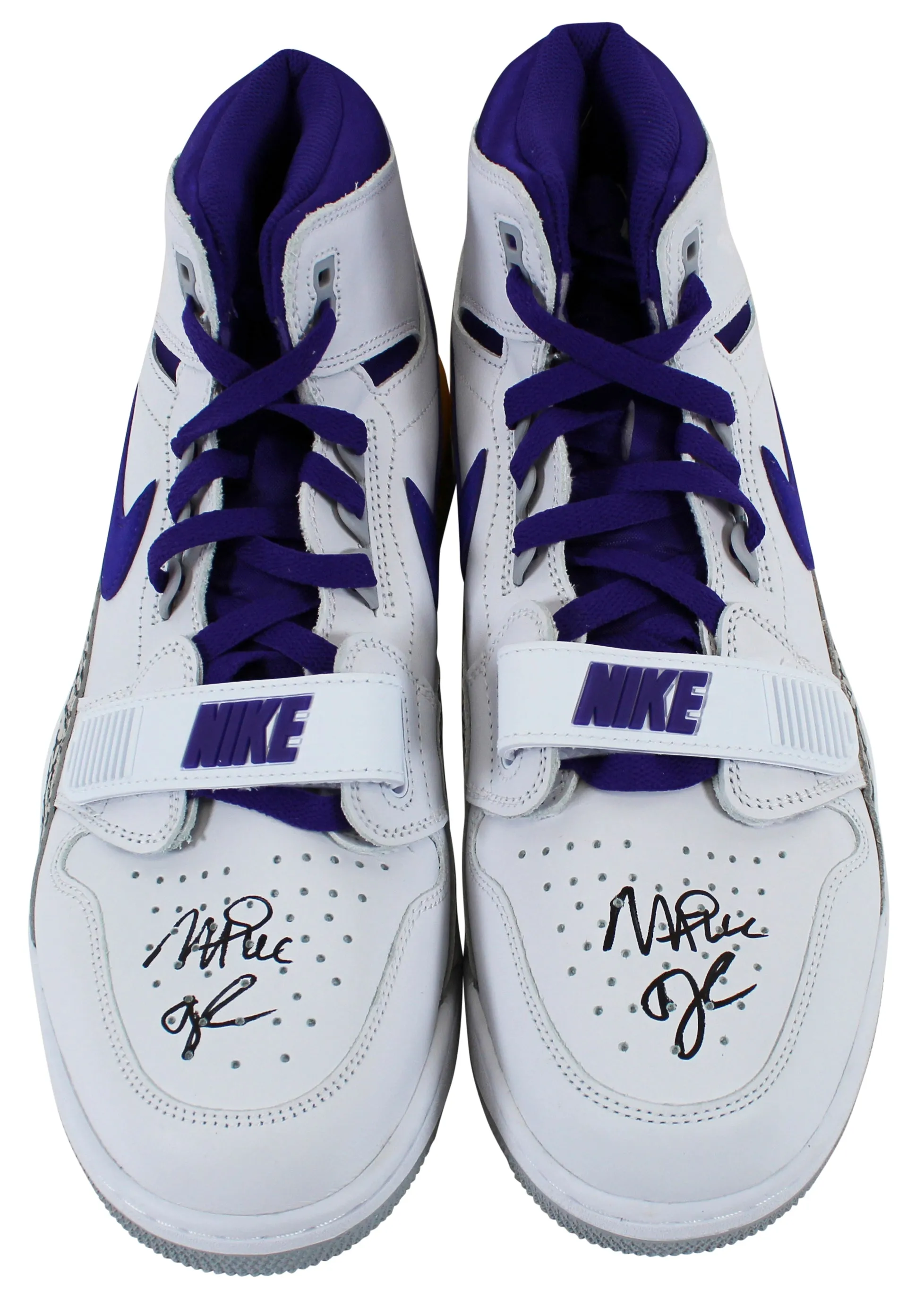 Lakers Magic Johnson Signed 2018 Nike Air Jordan Legacy 312 Shoes BAS Witness 2