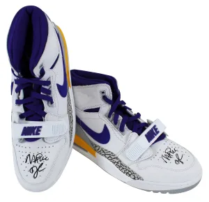 Lakers Magic Johnson Signed 2018 Nike Air Jordan Legacy 312 Shoes BAS Witness 2