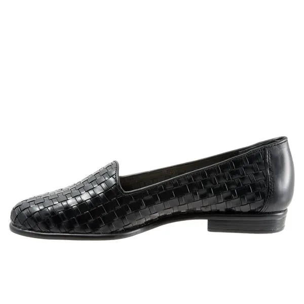 Liz Woven Black Slip-on Shoes