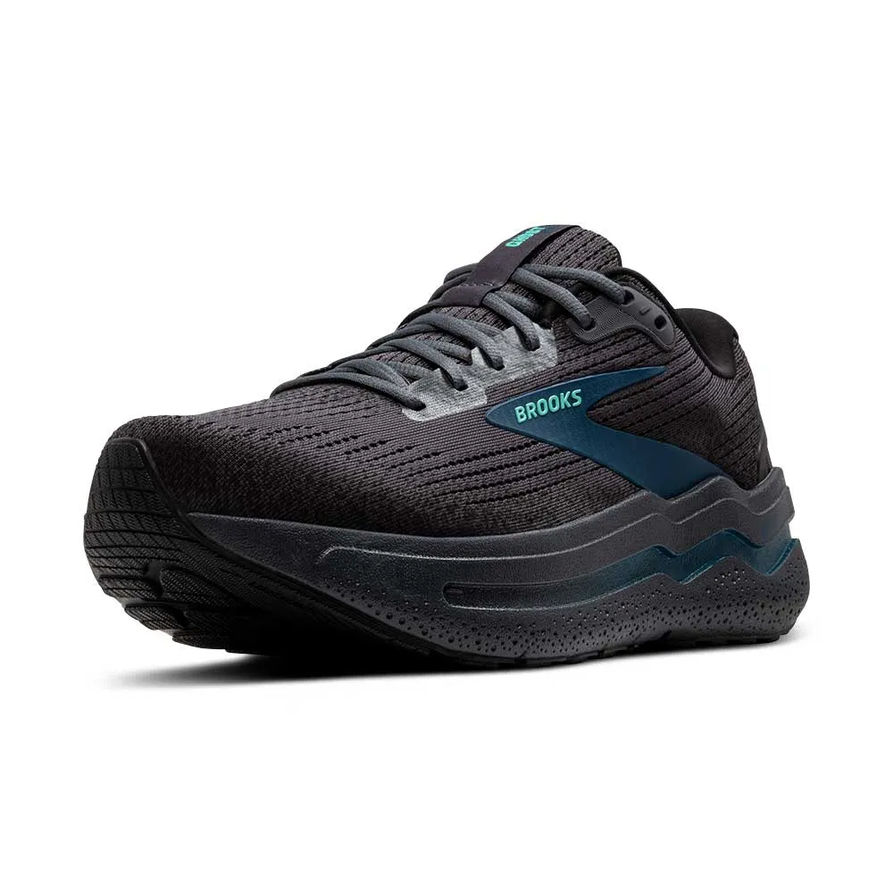 Men's Ghost Max 2 Running Shoe - Ebony/Cockatoo/Blue Sapphire - Wide (2E)