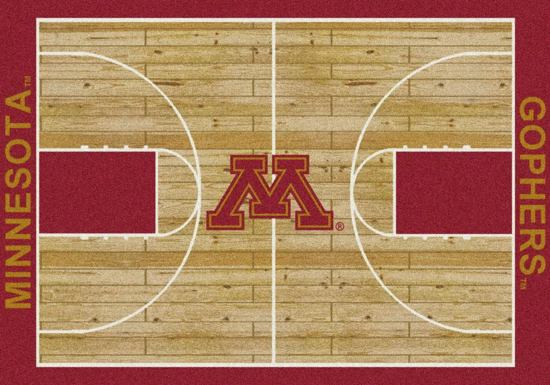 Minnesota Golden Gophers Milliken Basketball Home Court Novelty Area Rug