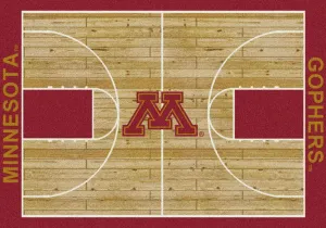 Minnesota Golden Gophers Milliken Basketball Home Court Novelty Area Rug