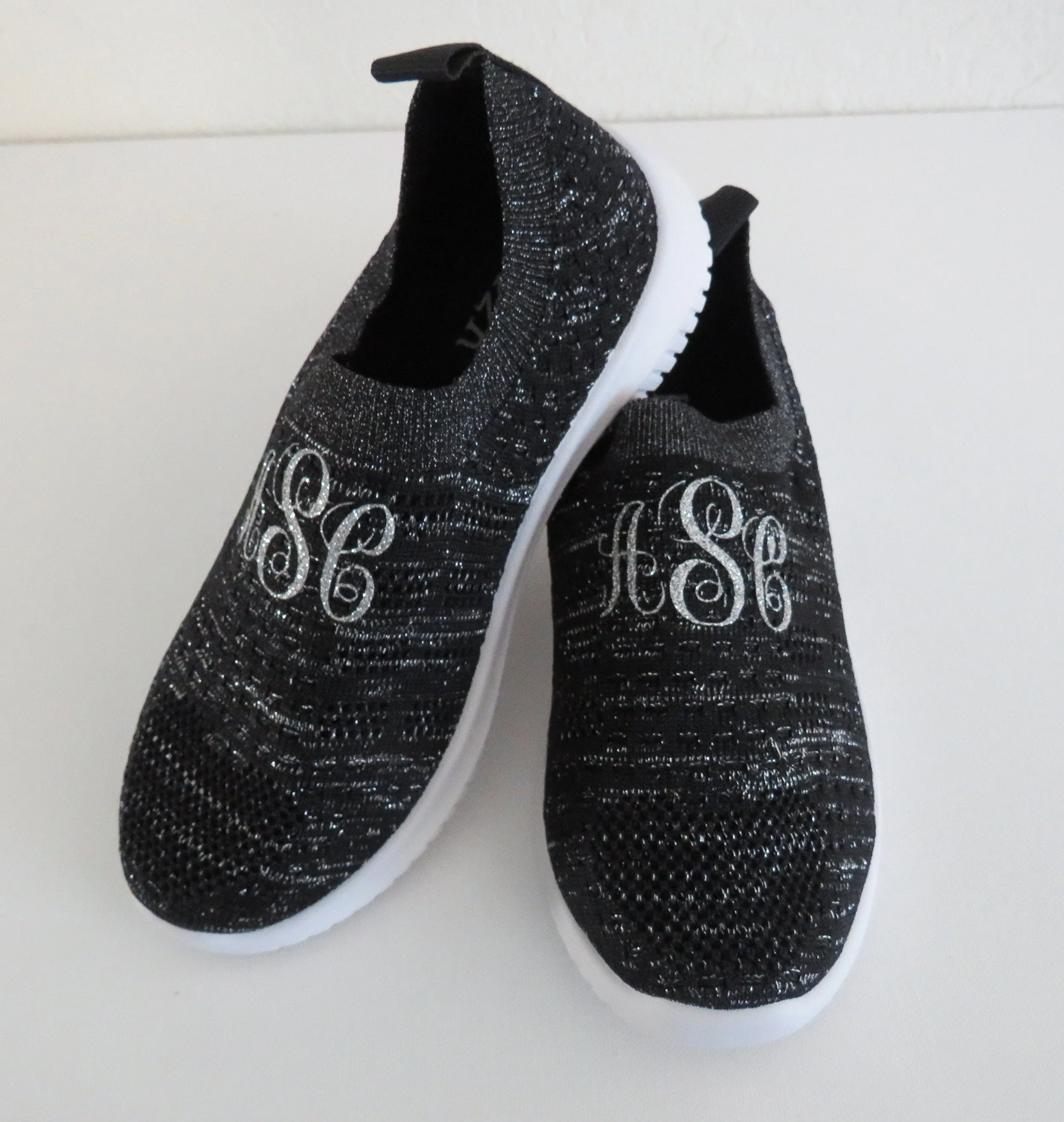 Monogram shoes /Monogram Walking Slip on youth size /  sneaker for kids/monogram