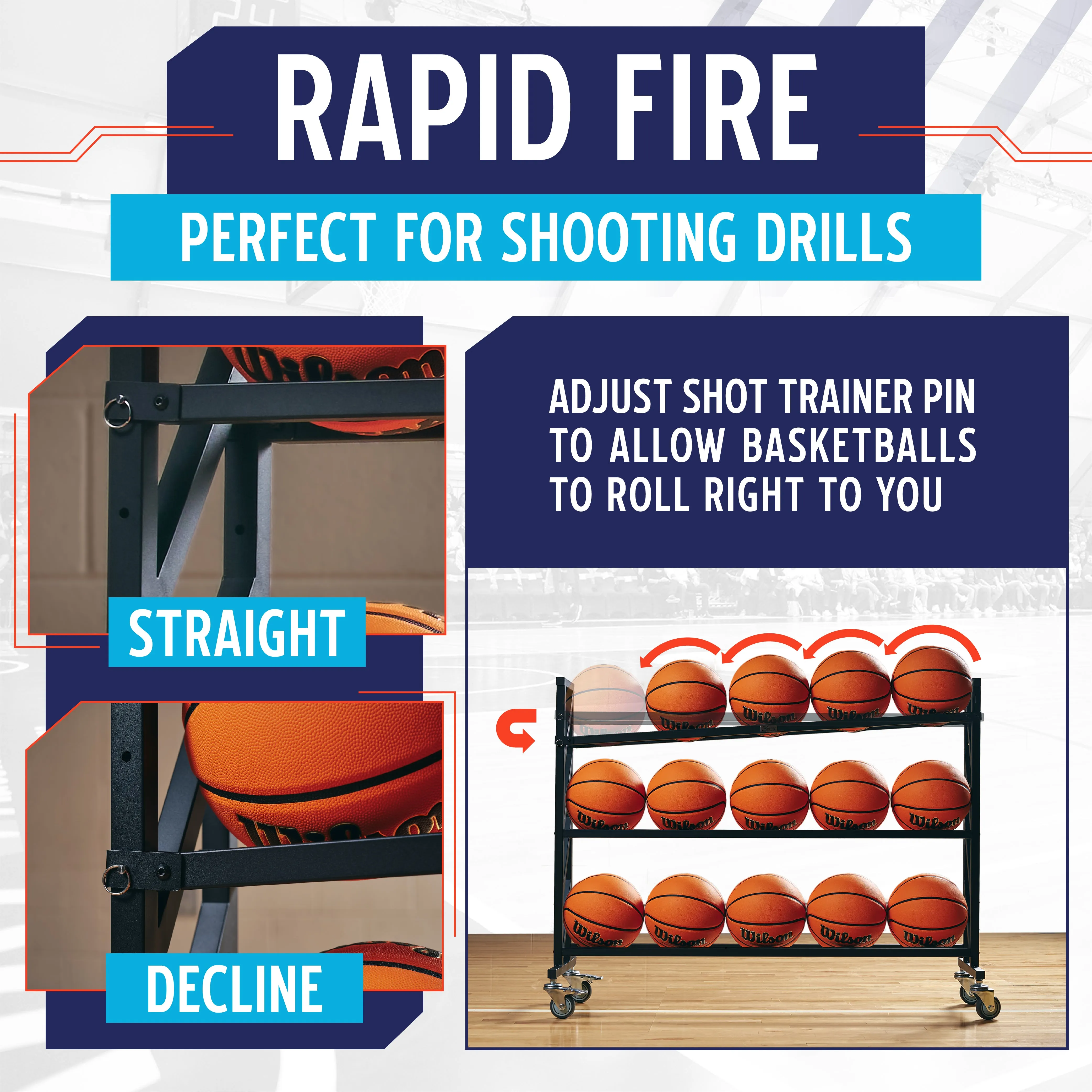 Murray Sporting Goods Premium Basketball Rack