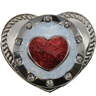 Navika: Crystals Kicks Candy Shoe Ball Marker - Round Red Heart