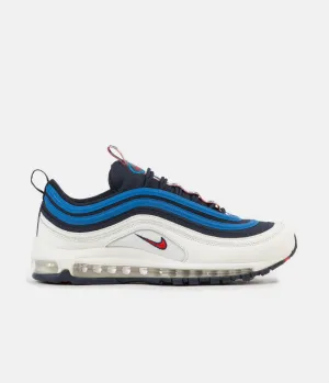 Nike Air Max 97 SE Shoes - Obsidian / University Red - Sail - Blue Nebula