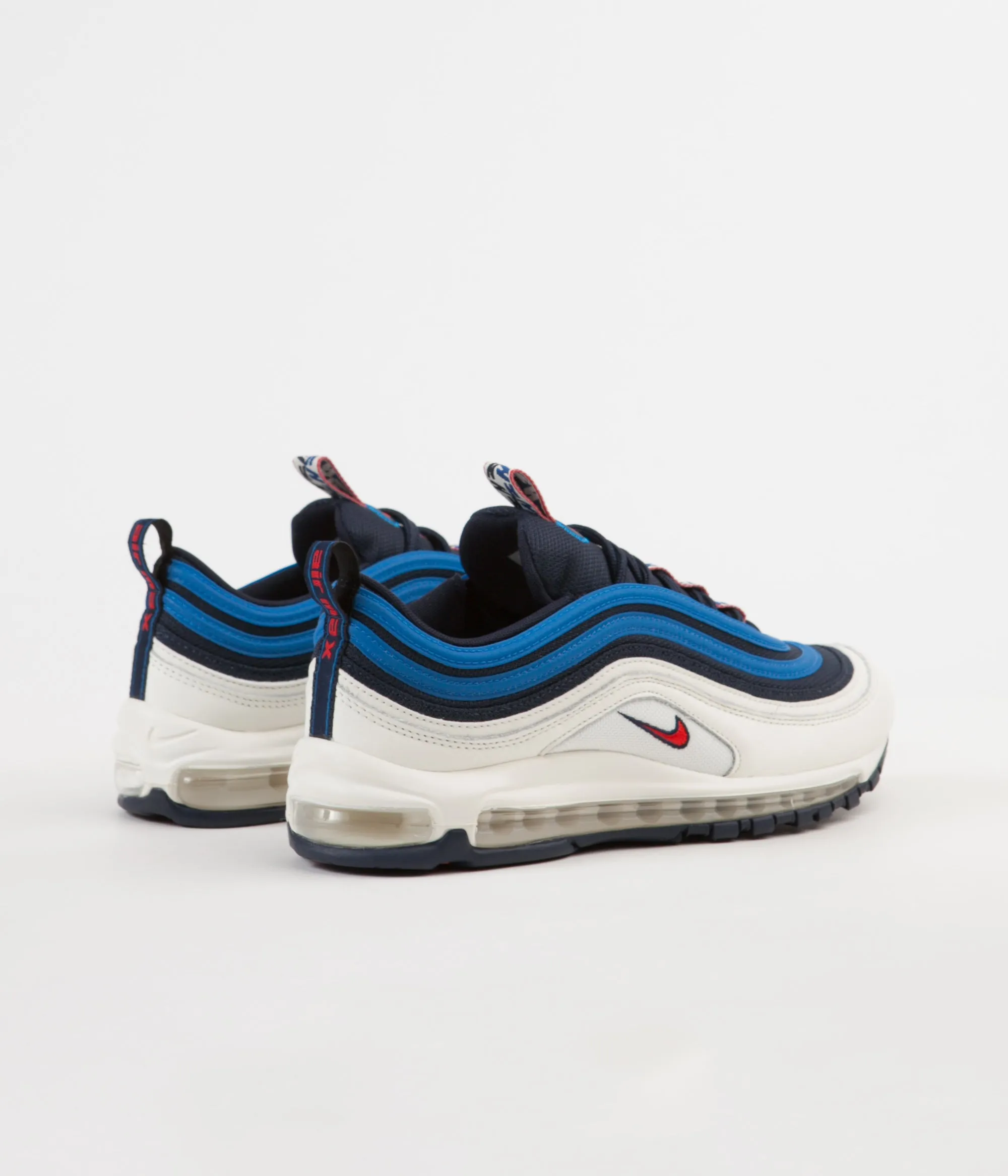 Nike Air Max 97 SE Shoes - Obsidian / University Red - Sail - Blue Nebula