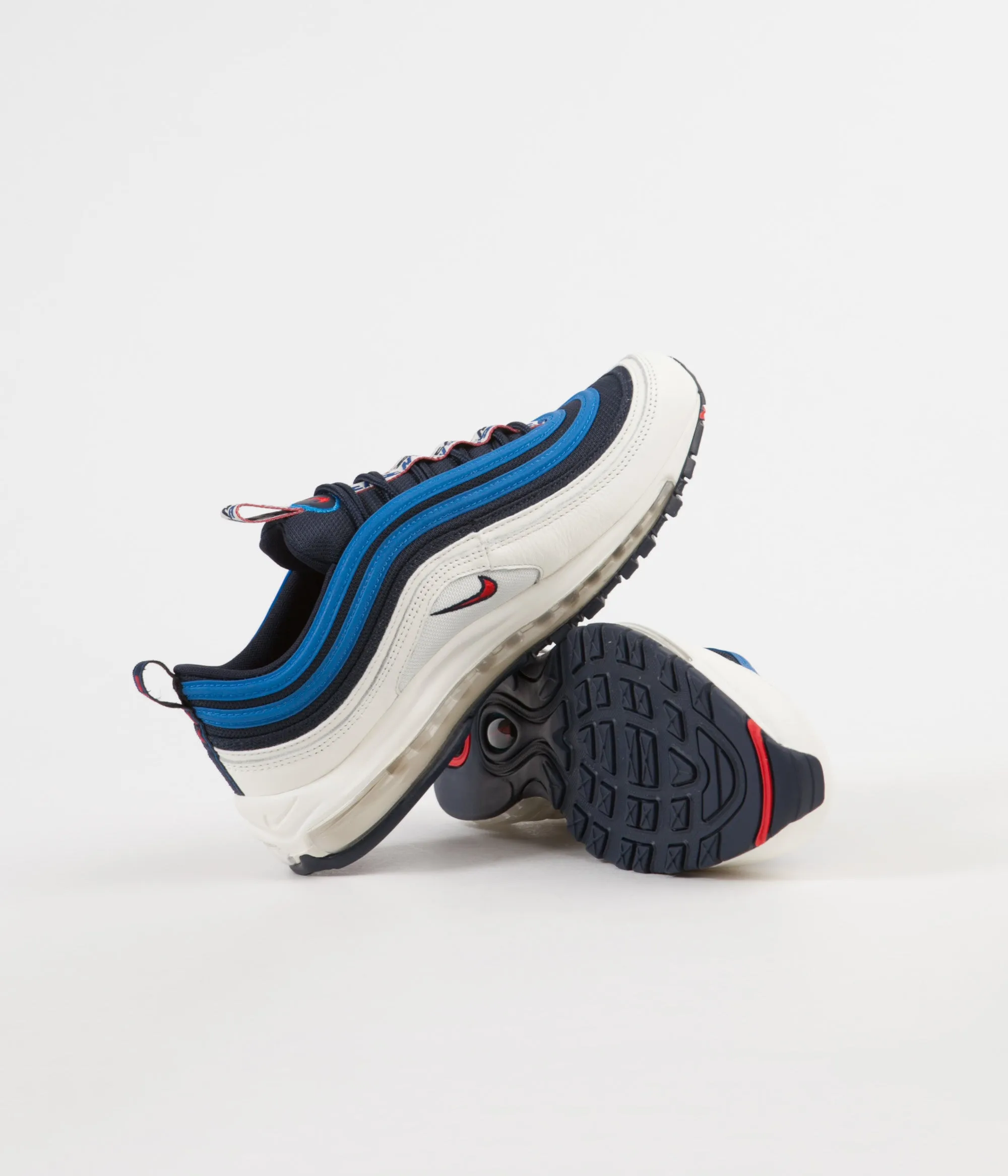 Nike Air Max 97 SE Shoes - Obsidian / University Red - Sail - Blue Nebula