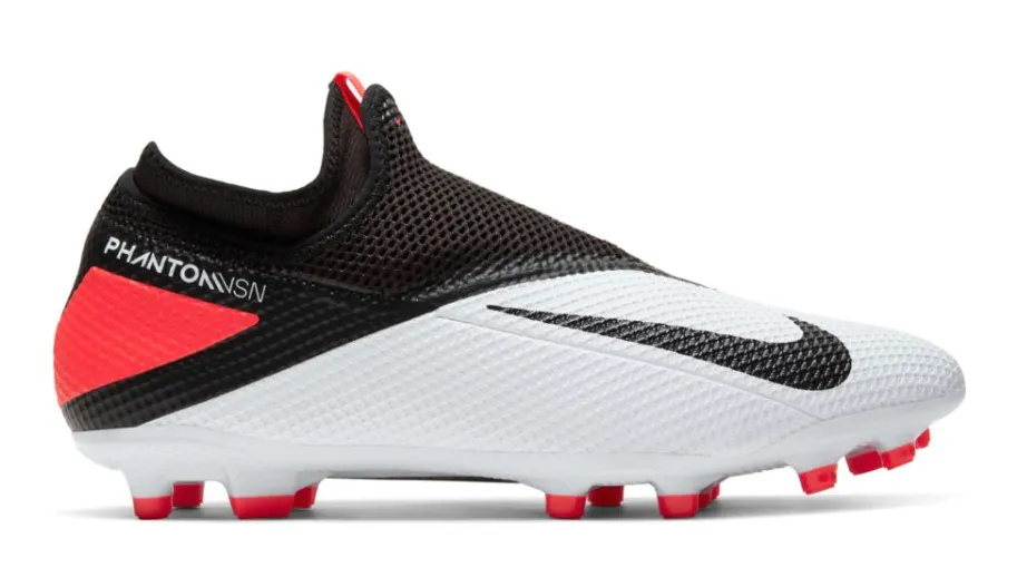 Nike Phantom Vision 2 Academy Dynamic Fit MG- WHITE/BLACK/LASER CRIMSON