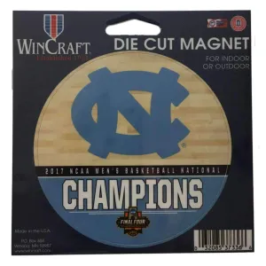 North Carolina Tar Heels 2017 NCAA Basketball Champions Round Die Cut Magnet