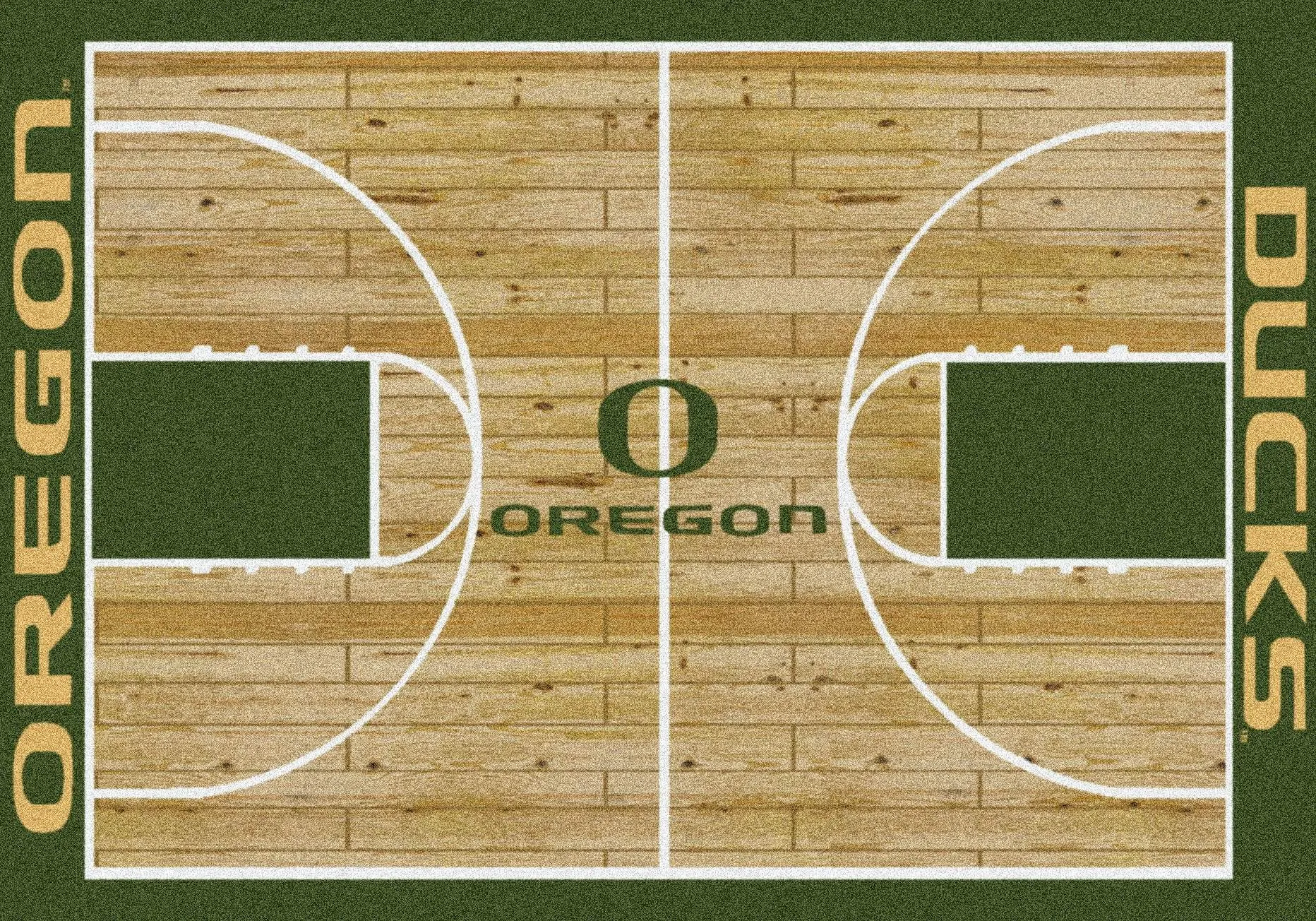 Oregon Ducks Milliken Basketball Home Court Novelty Area Rug