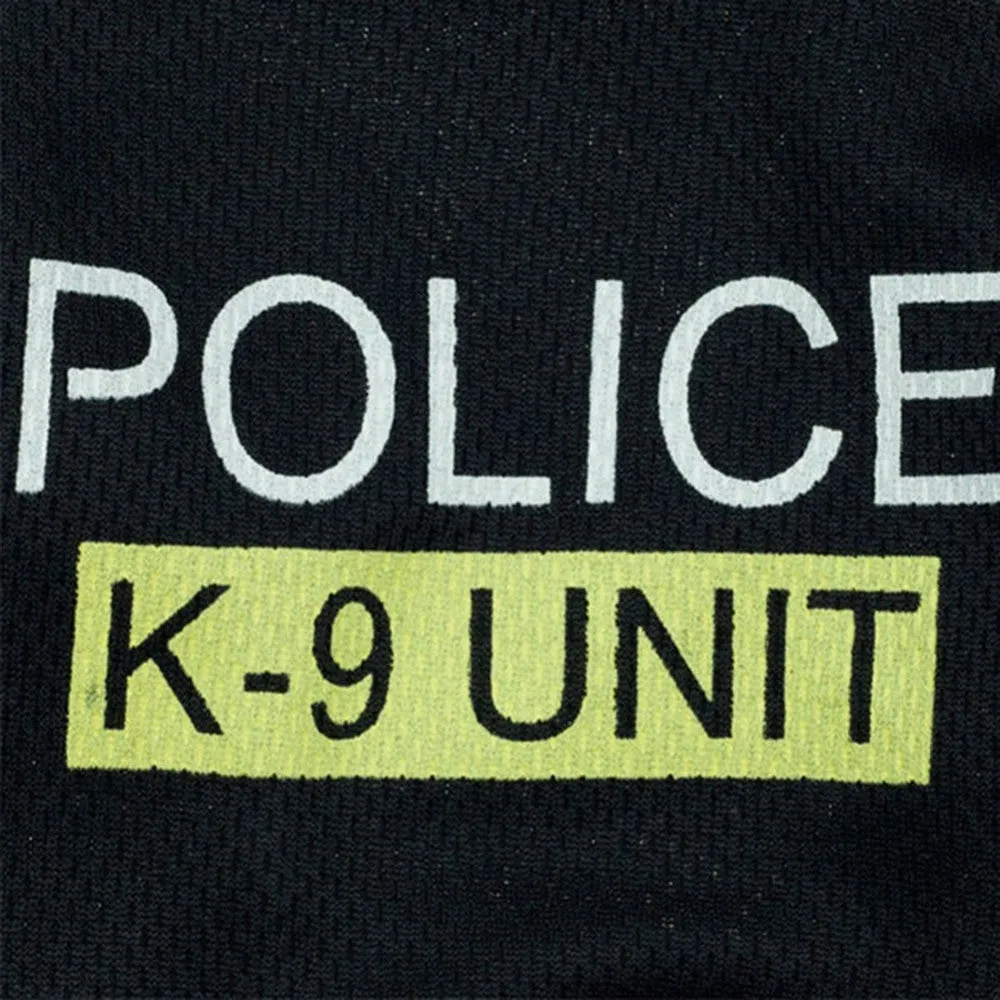 Police K-9 Unit Dog Clothes Black Elastic Vest