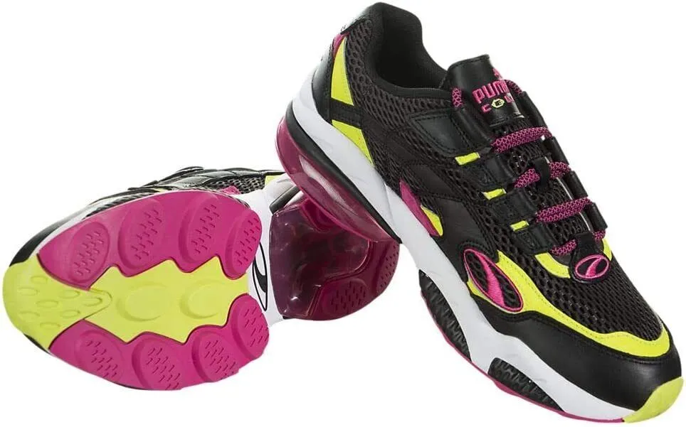 Puma Cell Venom 370417-01 Men Black/Pink/Lime Punch Athletic Running Shoes C1385