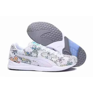 Puma XS500 TK Graphic Limestone White-Blue Sneakers