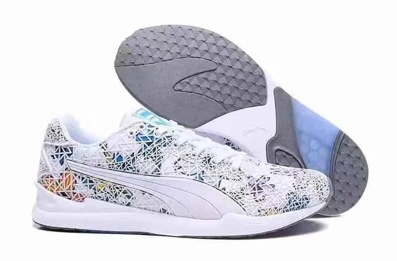 Puma XS500 TK Graphic Limestone White-Blue Sneakers