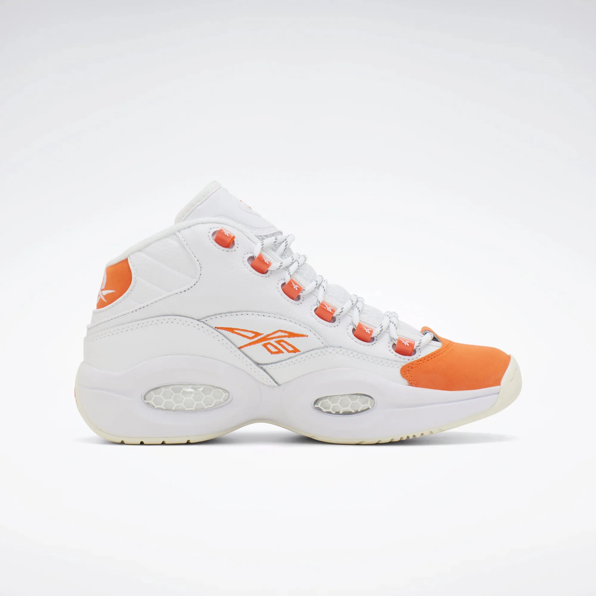 Question Mid Shoes White/Smash Orange/Chalk