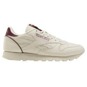 Reebok Unisex Classic Leather Shoes - Alabaster/Maroon