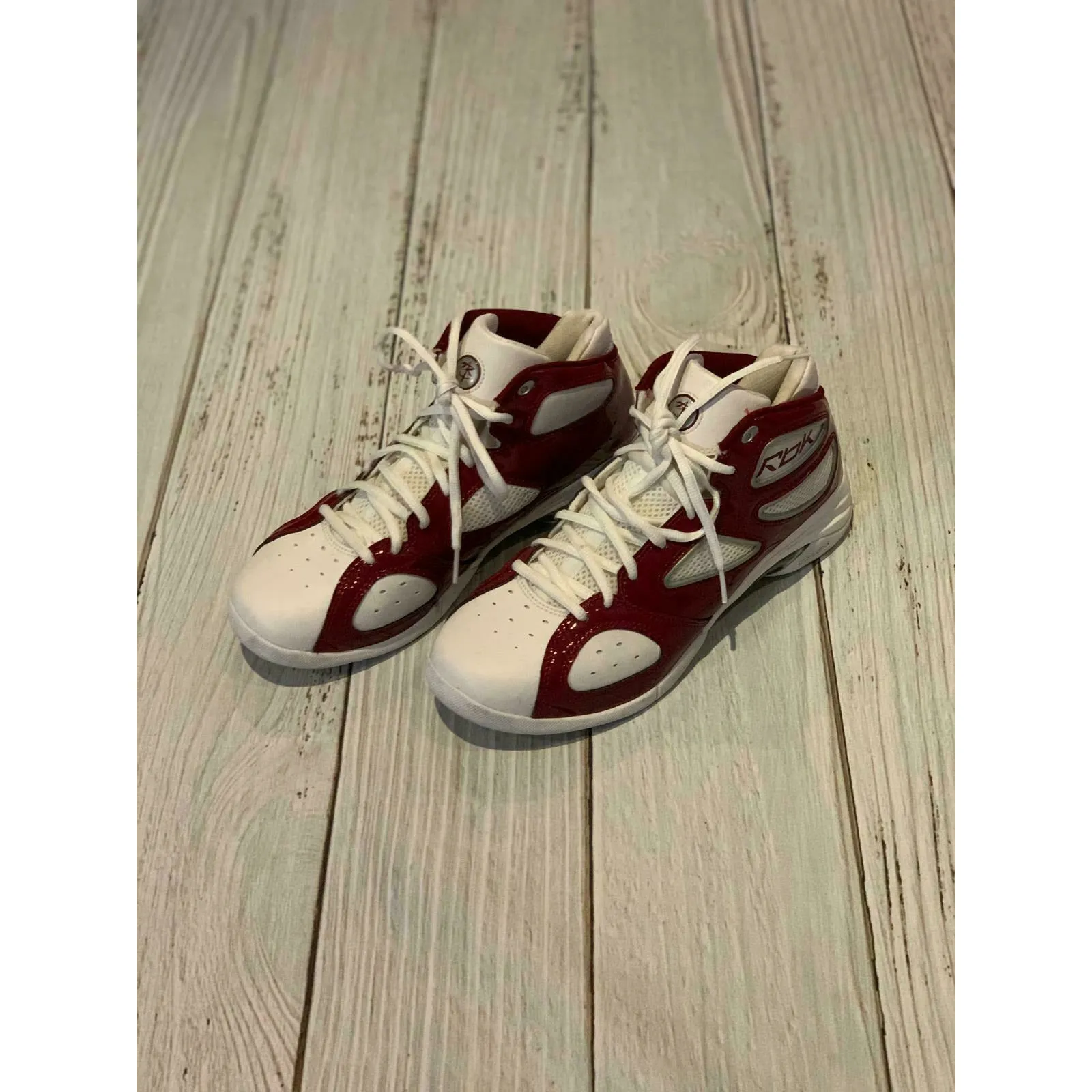 Reebok Vintage Men's Basketball Shoes Maroon/White Size 8 - RB-606-FLU-4-155933