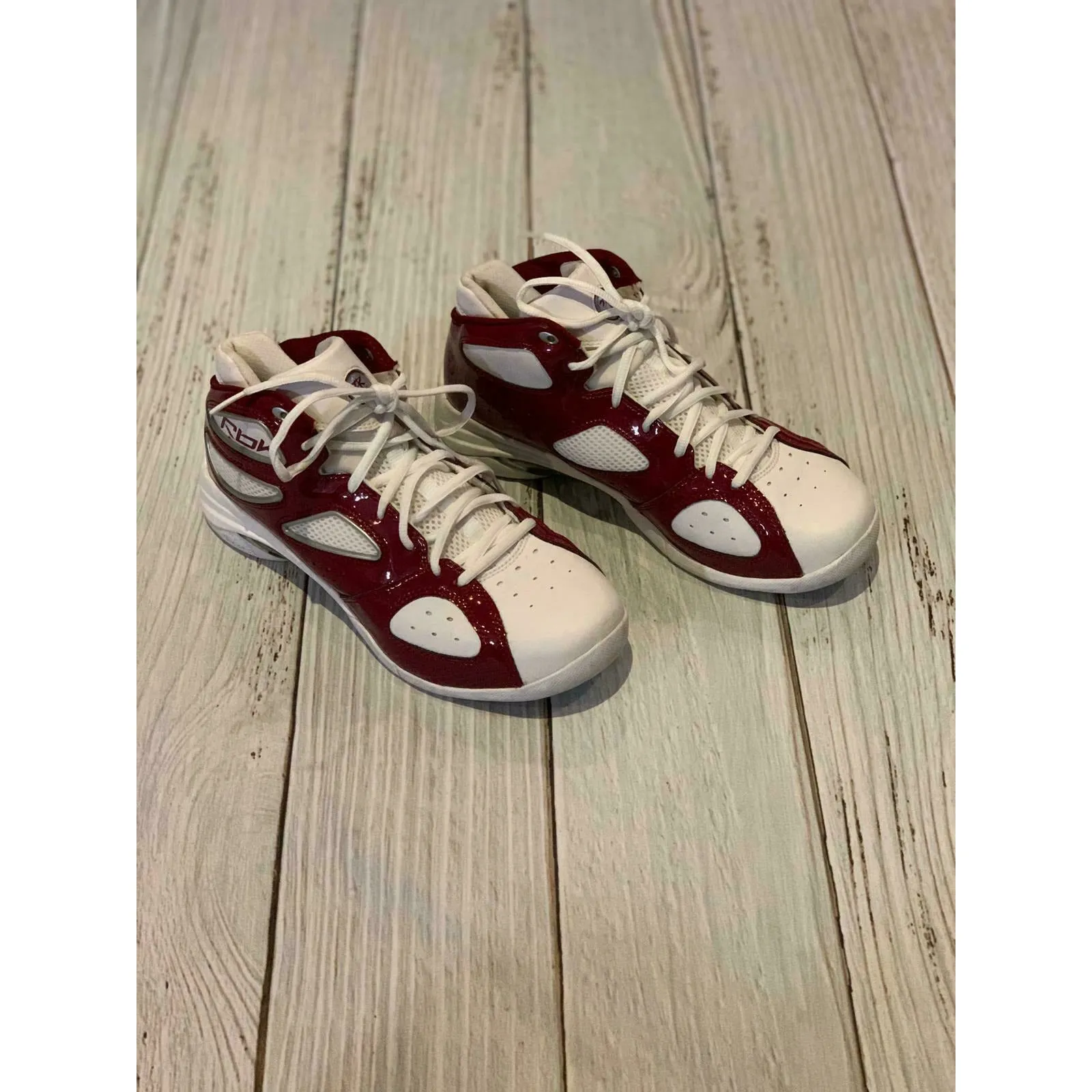 Reebok Vintage Men's Basketball Shoes Maroon/White Size 8 - RB-606-FLU-4-155933