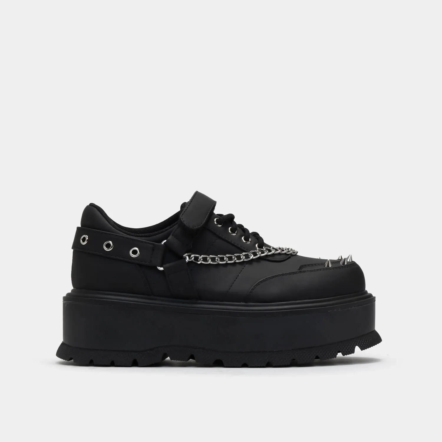 Retrograde Rebel Men's Black Platform Shoes