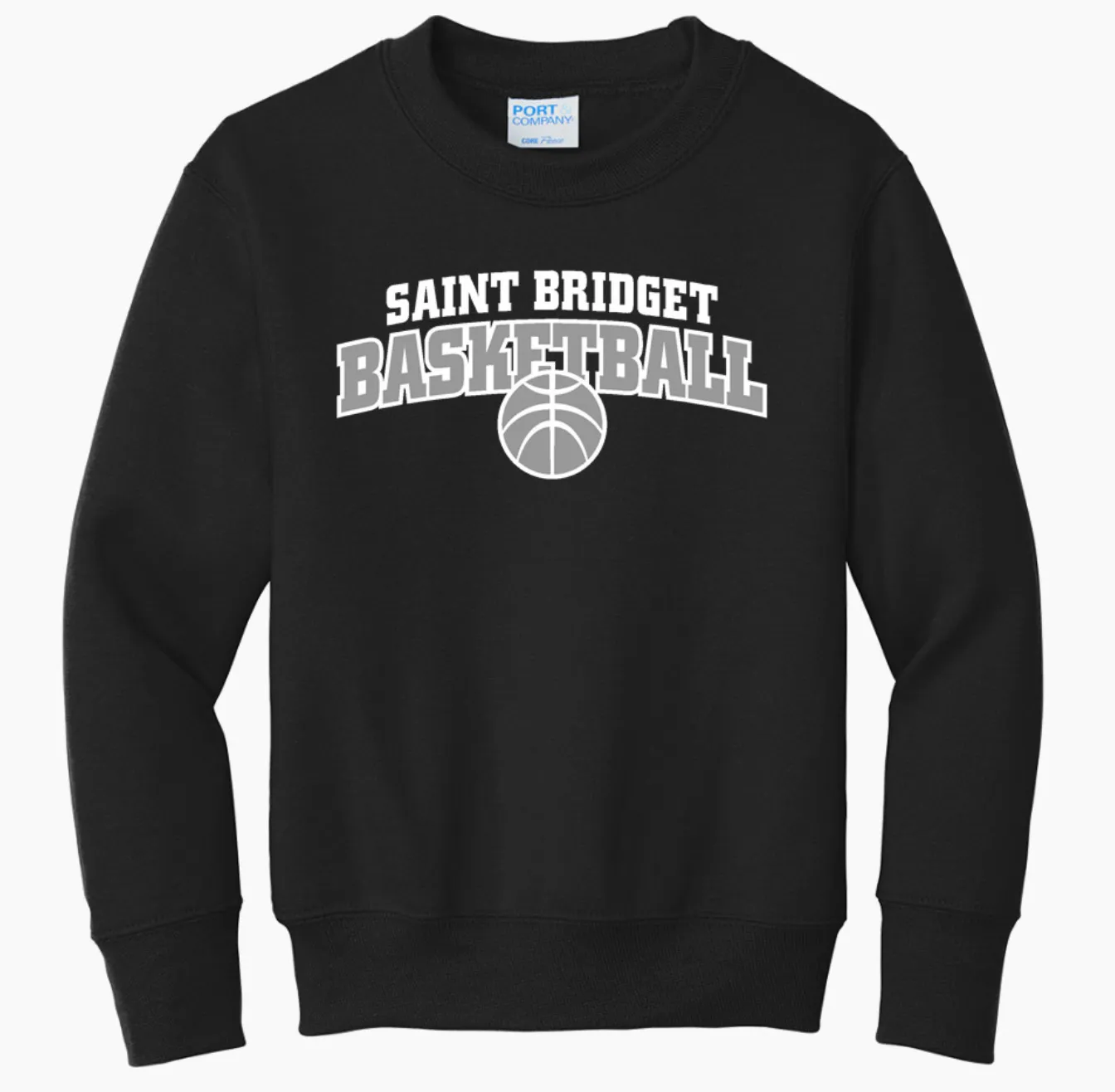 Saint Bridget Basketball Port & Company Youth Core Fleece Crewneck Sweatshirt