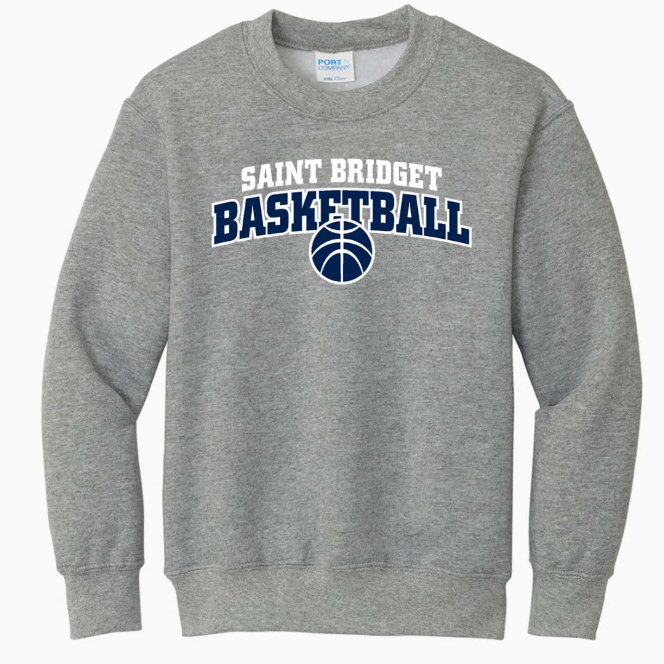 Saint Bridget Basketball Port & Company Youth Core Fleece Crewneck Sweatshirt