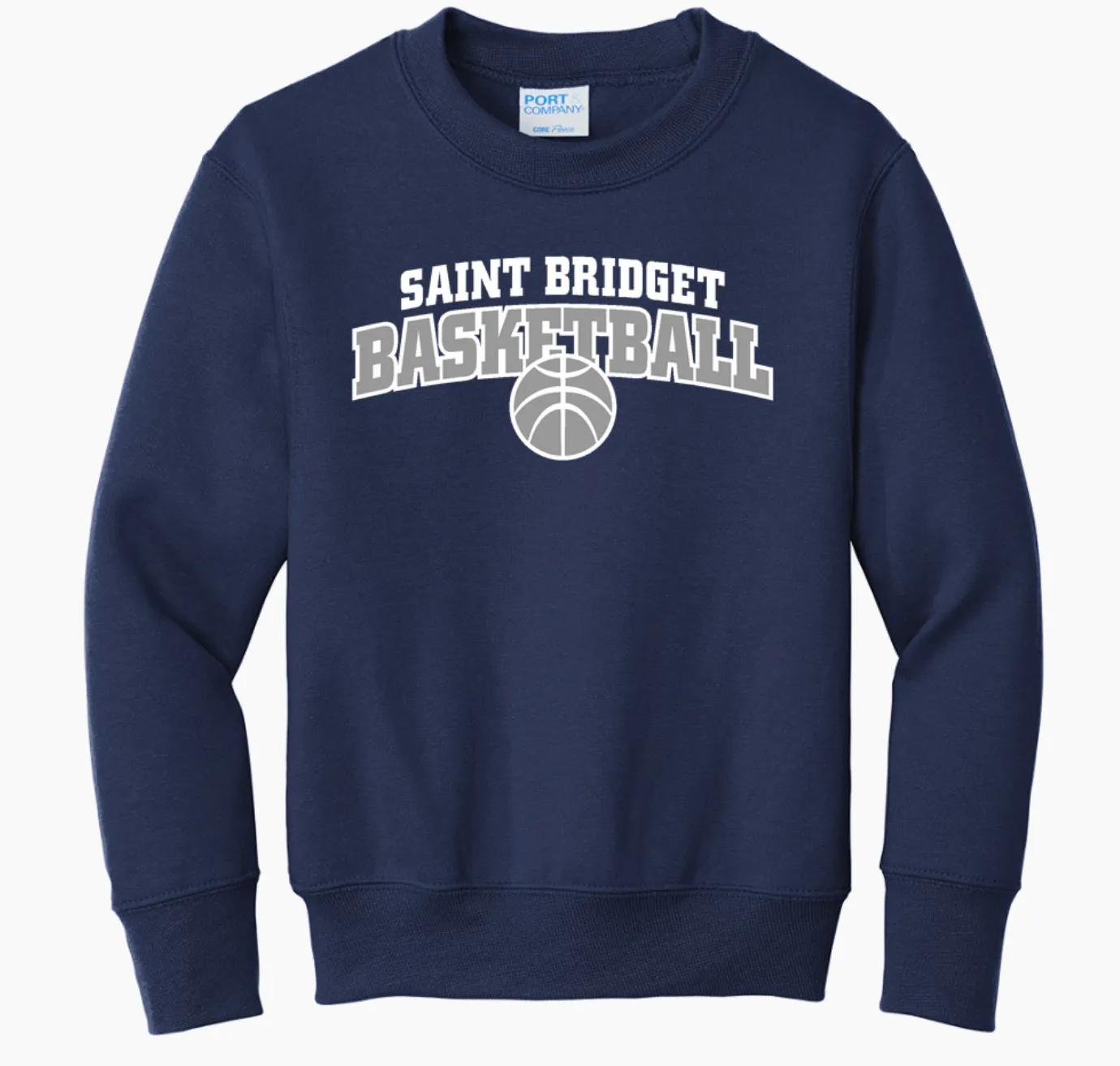 Saint Bridget Basketball Port & Company Youth Core Fleece Crewneck Sweatshirt