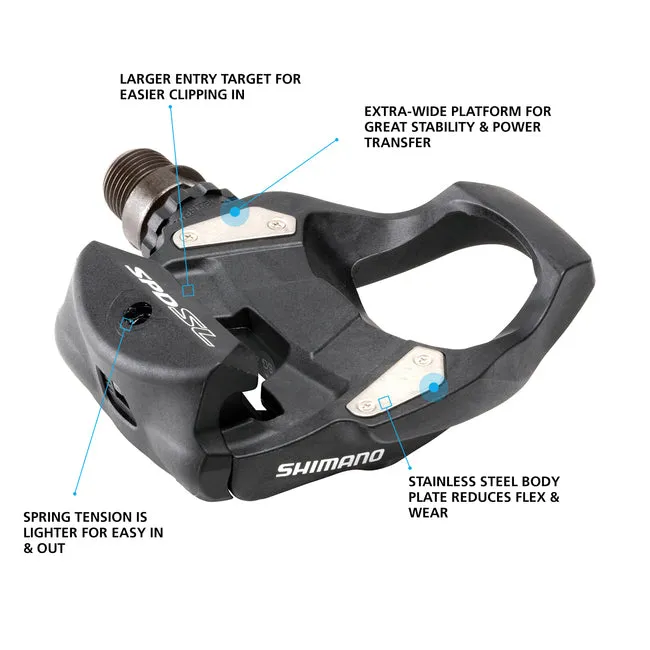 SHIMANO PD-RS500 SPD-SL Road Black Pedals