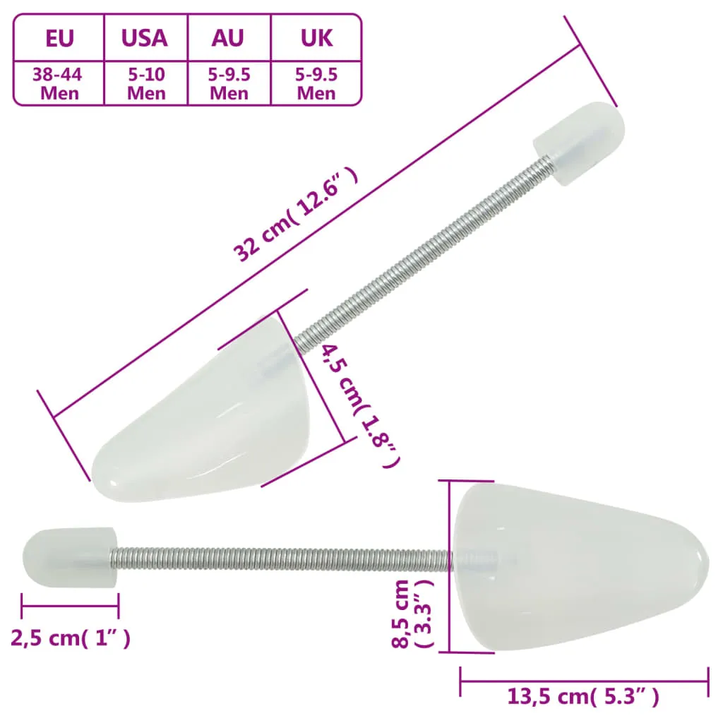 Shoe Trees 5 Pairs White EU 38-44 Plastic