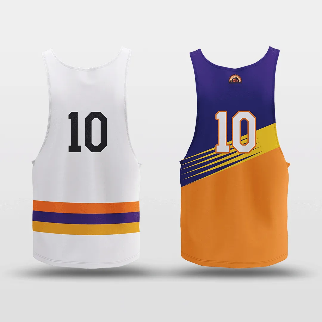 Sun Fire - Customized Reversible Quick Dry Basketball Jersey