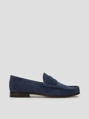 TONY PENNY LOAFER IN SAPPHIRE SUEDE- Woman