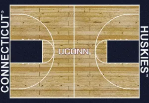 UCONN Huskies Milliken Basketball Home Court Novelty Area Rug