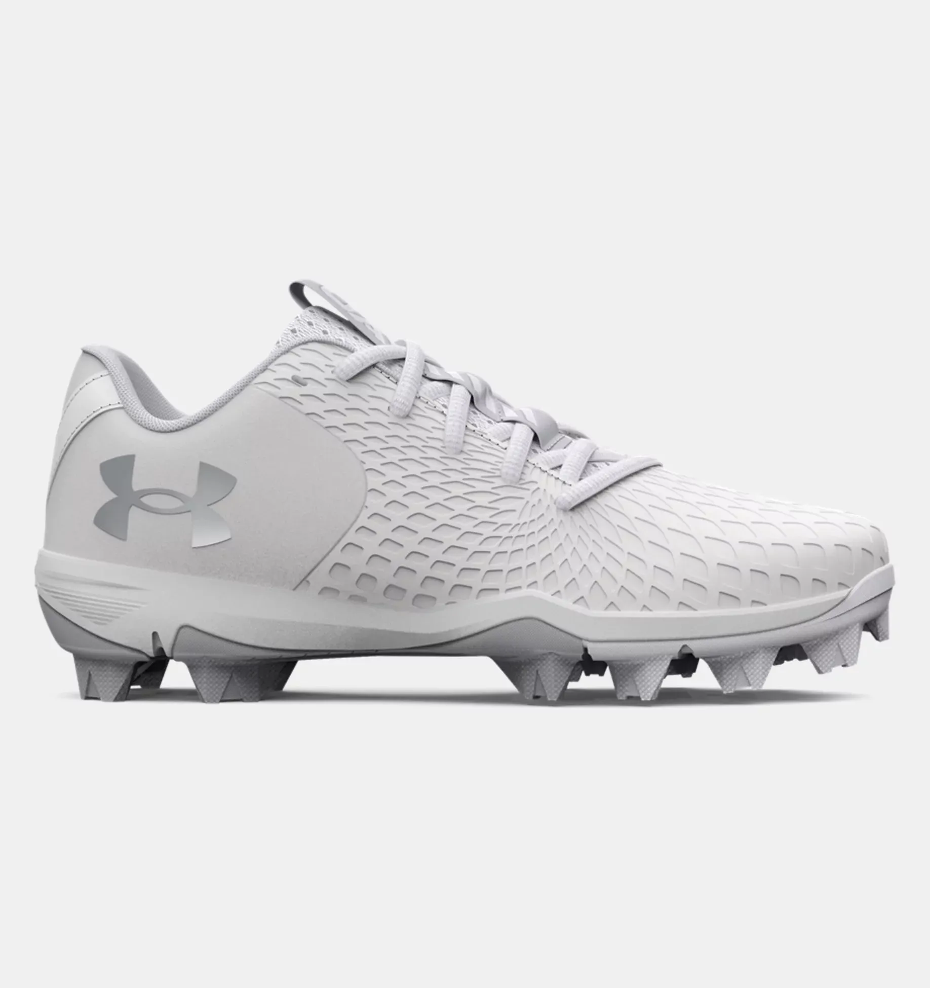 Under Armour Glyde 2 RM Jr. Molded Cleat - White/Metallic Silver