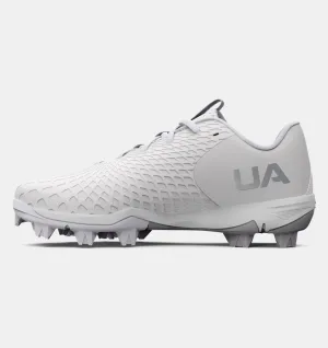 Under Armour Glyde 2 RM Jr. Molded Cleat - White/Metallic Silver