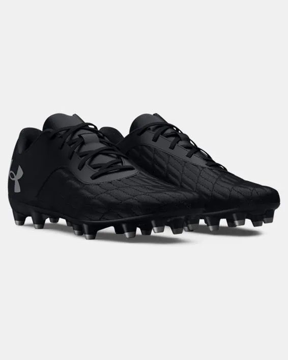 Unisex Adults' UA Magnetico Select 3 FG Soccer Cleat - Black/Metallic Silver