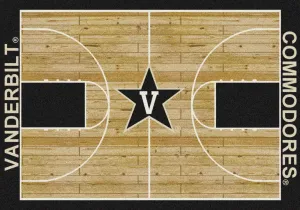 Vanderbilt Commodores Milliken Basketball Home Court Novelty Area Rug