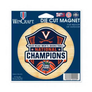 Virginia Cavaliers 2019 NCAA Basketball National Champions Die Cut Magnet