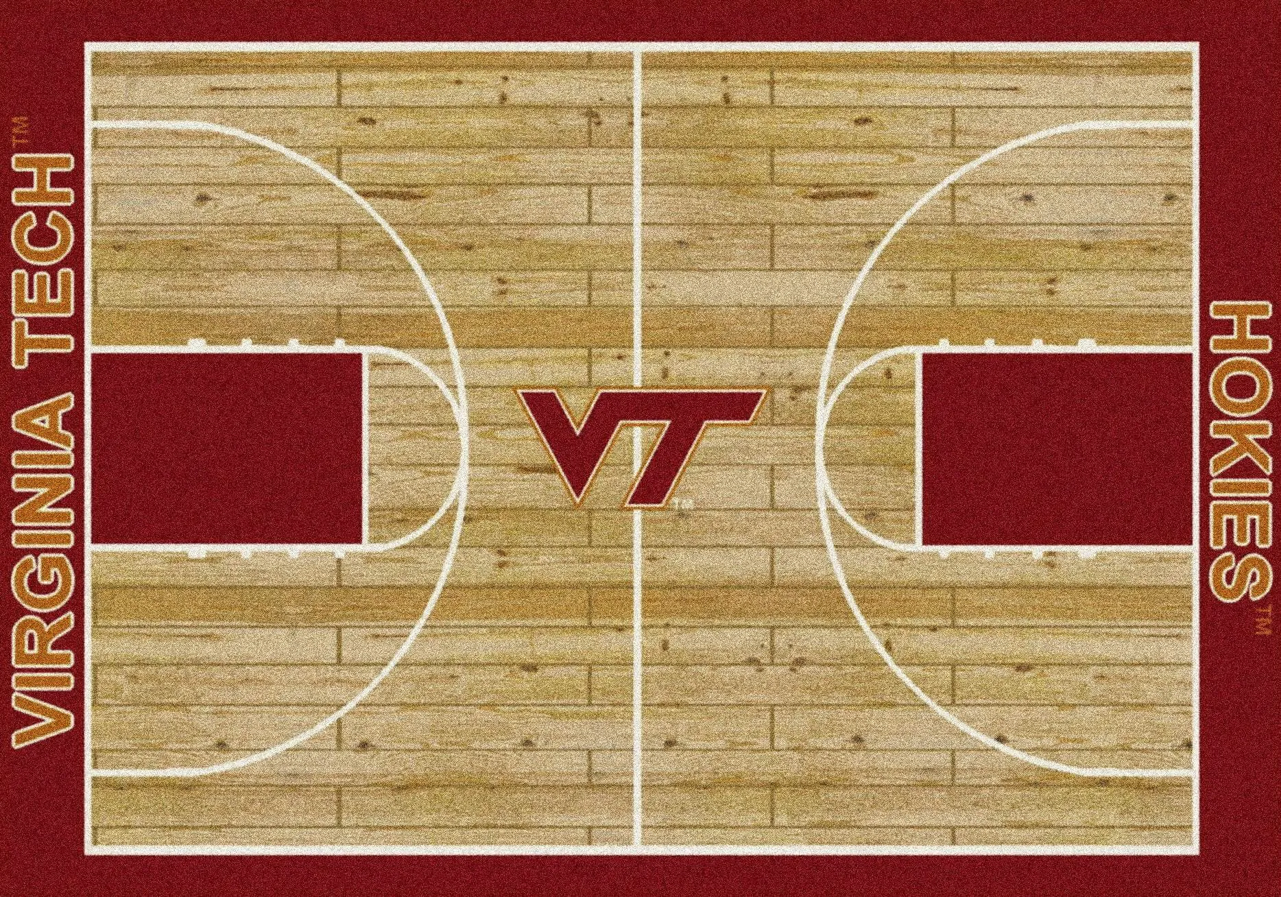 Virginia Tech Hokies Milliken Basketball Home Court Novelty Area Rug