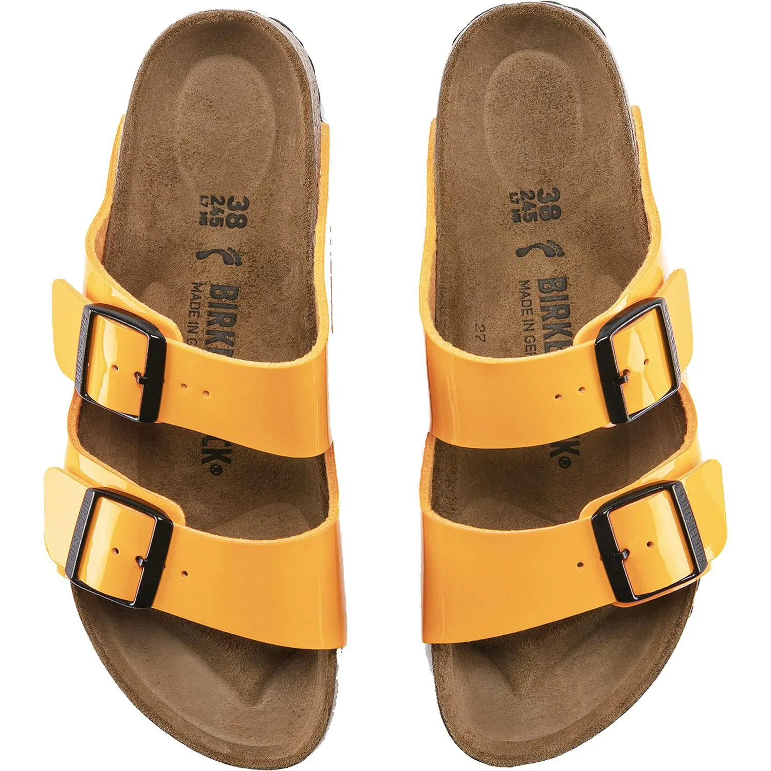 Women's Birkenstock Arizona Marigold Birko-Flor Patent