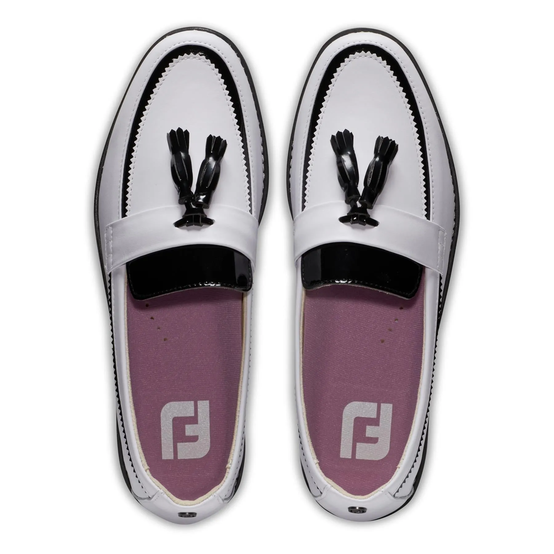 Womens Sandy Spikeless Slip-On White/Black - AW23