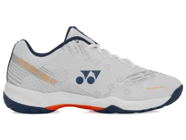 Yonex Power Cushion Strider Beat Men's Badminton Shoes (White/Orange)